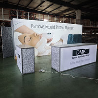 10x20ft stand d'exposition murale stand d'exposition 3x6m toile de fond de stand d'exposition modulaire avec stockage