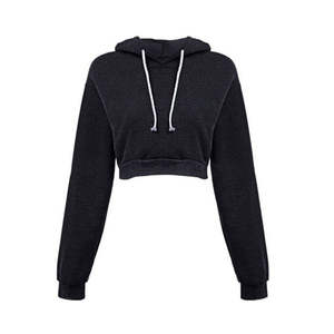 Sudadera Corta con Capucha para Mujer, 100% Algodón de Alta Calidad, Transpirable, para Gimnasio y Fitness, Color Gris Jaspeado - Product Image 6