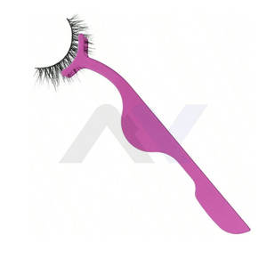 เครื่องออนขนตา - เครื่องมือออนขนตาสแตนเลส แหนบต่อขนตา คลิปกําจัดขนตาปลอม คลิปจิ้ม - สีม่วง - Product Image 1