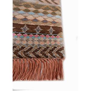 Alfombras Anudadas a Mano de Lana y Seda de Bambú con Patrón Geométrico Manchaha, Color Rosa y Morado para Uso Doméstico-Les-2051 - Product Image 4