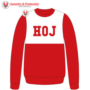 Sudadera de algodón con forro polar para mujer con bordado de Heroines of Jericho |   Sudadera de Cuello Redondo de Forro Polar de Poliéster Personalizada con Bordado Masónico HOJ para Mujer - Product Image 1