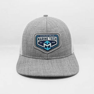 หมวกตาข่ายทรูเกอร์สีขาวมีโครงสร้าง6แผงดีไซน์แบบปรับได้แฟชั่นสำหรับผู้ใหญ่ผลิตในเวียดนาม - Product Image 1