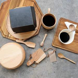 Baderke 4 pièces planches de charcuterie en bois d'acacia massif ensemble de plateaux de service en bois pour servir des aliments grands plateaux de dîner pour le dîner - Product Image 6