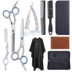 Kit de ciseaux de cheveux professionnels ensemble de coupe de cheveux pour hommes et femmes outils de barbier de salon en acier inoxydable pour un usage personnel et domestique - Product Image 1