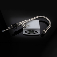 Robinet de cuisine monotrou extractible avec douchette rétractable à 360 degrés, mitigeur eau chaude et froide