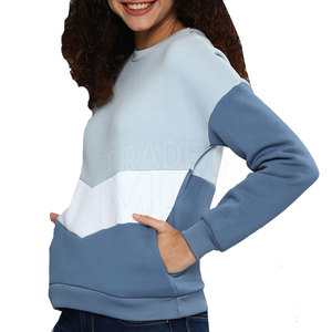 Sudadera de cuello redondo para mujer Logotipo personalizado con manga larga Sudaderas ajustadas de color personalizado para mujer - Product Image 1