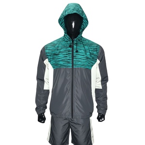 Chaqueta cortavientos de buena calidad, conjunto de dos piezas, conjuntos cortos cortavientos al por mayor, chándales cortavientos para mujeres y hombres - Product Image 1