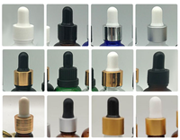 Bouteilles d'huile essentielle d'ambre en gros, 20 ml, 30 ml, 50 ml, verre givré avec compte-gouttes en aluminium électrolytique