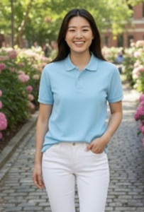 Polo de golf vierge de haute qualité en gros, logo brodé personnalisé, unisexe, en coton uni, polo d'affaires personnalisé pour hommes - Product Image 3