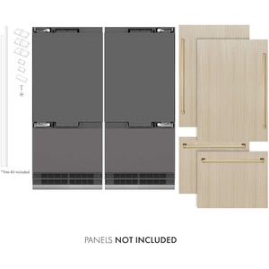 Refrigerador Zline GRBITZ72G Autograph Edition de 72 Pulgadas con Puerta Francesa, 39.6 Cu. Congelador inferior eléctrico listo para instalar en panel - Product Image 5
