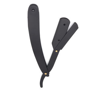 Las mejores maquinillas de afeitar de una sola hoja para hombre, cuchillos de afeitar plegables, maquinillas de afeitar recubiertas de Color negro completo de la mejor calidad - Product Image 6