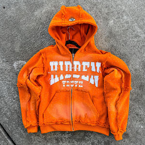 Sudadera Extra Grande de Algodón de Alta Calidad, Logotipo Personalizado Bordado, Hombros Caídos, Diseño Lavado Ácido, Invierno, Suministro ODM, Tejido de Punto - Product Image 4