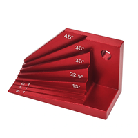 Herramienta de Medición de Ángulos para Carpintería, Bloque de Posicionamiento de Bisel de Aluminio, Transportador para Carpintería, Medición Auxiliar de Localización Rápida