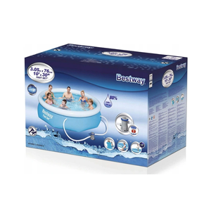 Piscina Inflable para Niños de 305X76CM, Material de Acero Inoxidable y PVC, Tipo Expandible - Product Image 3