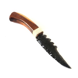 Couteau artisanal en obsidienne noire de qualité supérieure, athame, poignard, design mascotte, MUNTAHA AGATE, toucher réel, 5-5,5 pouces pour l'art - Product Image 1