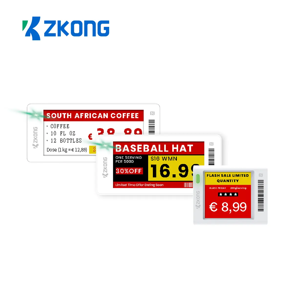 Etichetta elettronica del cartellino del prezzo di Zkong etichetta al dettaglio etichette digitali del prezzo al dettaglio etichette dello scaffale della drogheria