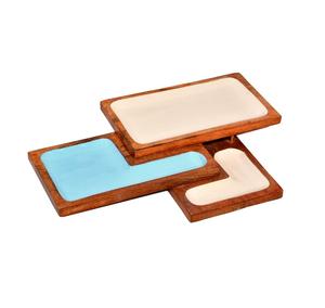 Designer élégant plateau de service alimentaire en bois conception de citrouille à la main de qualité supérieure meilleure vente plateau de service de table en bois - Product Image 2