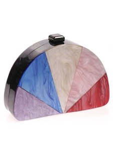 Sac à main de luxe bohème pour femme, pochette en résine faite à la main, sac de haute qualité à fermeture ouverte, décoré de perles et de chaînes, dernière collection - Product Image 2