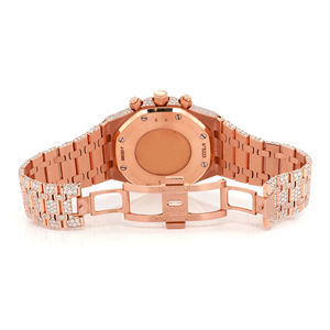 Reloj de Lujo con Incrustaciones de Moissanita y Cuarzo para Hombre, Estilo Hip Hop, Esfera de Cristal con Diamantes - Product Image 5