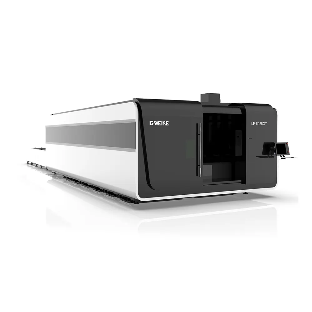 Gweike 6025 6KW 8000W Fiber Laser Snijmachine Met Uitwisseling Tafels En Volledige Gesloten Chinese Beste Standaard Product