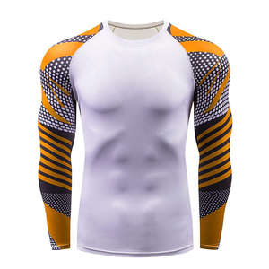 Camiseta de Compresión de Alta Calidad para Hombre, Corte Regular, para MMA, Transpirable, Sin Costuras, Antibacteriana, con Protección UV, para Entrenamiento de Combate - Product Image 1