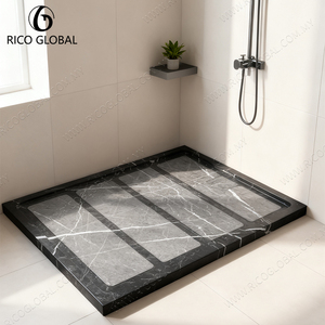 Receveur de douche rectangulaire moderne en pierre naturelle antidérapant sablé en acrylique pour salle de bain ou hôtel - Product Image 5