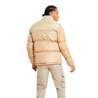 Veste matelassée légère d'hiver sur mesure pour hommes, vente en gros, tissu satiné, fermeture éclair, taille plus, courte, imperméable, coupe-vent