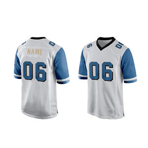 Maillot de football américain personnalisable de haute qualité avec broderie 3D, manches courtes, 100% polyester, vêtements de sport respirants - Product Image 2