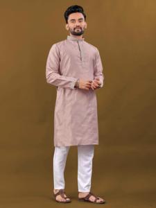 Nouvelle élégance Dressing Tendance Premium collection Festival Porter Élégant Matka Soie Avec Broderie Buti Hommes Kurta - Product Image 2