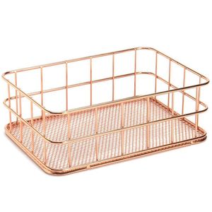 Haute capacité alimentaire fruits panier de rangement Offre Spéciale maison cuisine fil décoratif métal fruits cuivre finition Table à manger - Product Image 1