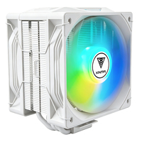 Refroidisseur d'air pour processeur XINMAI blanc, 6 caloducs, double ventilateur ARGB PWM, 255W TDP, miroir infini pour PC de jeu LGA1851 AM5