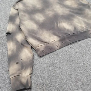 เสื้อฮู้ดดี้ทรงครอปแบบซิป สไตล์วินเทจ ย้อมสีแบบแอซิดวอช คุณภาพสูง พิมพ์ลาย DTG ตัดต่อผ้า ทรงโอเวอร์ไซส์ สำหรับผู้ชาย - Product Image 5