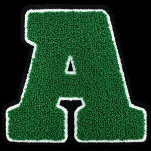3D Handmade Embroidered Green <b>Letters</b> Patches Computerized Embroidery Technique for Clothes DecorativePatch <b>Stickers</b> Fabric - Product Image 5
