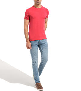Vente plate d'été sur mesure, couleur unie, poids lourd, petites manches, Streetwear personnalisé pour hommes T Shirt - Product Image 1