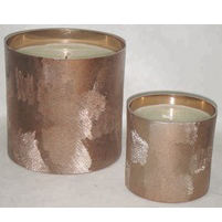 Vente en gros de haute qualité, style marteau cylindrique, bougeoir en métal doré, couvercle de pot de tasse pour décoration de Noël - Product Image 5