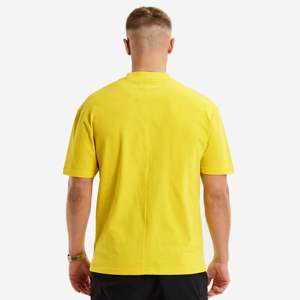 T-shirts pour hommes en coton 100% tricoté, col rond, couleur unie, 210G, manches courtes, coupe ample, tissu respirant et doux, streetwear décontracté - Product Image 3