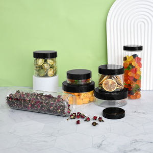 Conteneur d'emballage vide personnalisé de 250ml pot en plastique de stockage de <span class=keywords><strong>miel</strong></span> pour animaux de compagnie grands pots à bonbons en plastique PET avec couvercles - Product Image 6