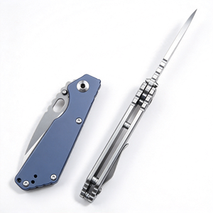 Coltello Tascabile Pieghevole con Manico in Lega di Titanio e Lama CPM-154 per Campeggio e Sopravvivenza - Product Image 2