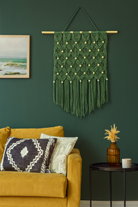 Hermoso Tapiz de Macramé de Algodón Hecho a Mano para Decoración del Hogar, Diseño de Estilo Escandinavo y Sureño, Elegante Decoración para el Hogar ECONA - Product Image 3