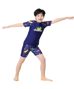 Ensemble de maillots de bain pour enfants de haute qualité UPF 50+ pour garçons, slip de bain imperméable avec motif animal, séchage rapide, antibactérien - Product Image 5