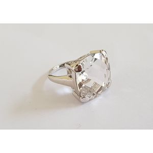 Shah Gems Women's Natural <b>Crystal</b> Quartz <b>Ring</b> 925 Sterling Silver - Product Image 2