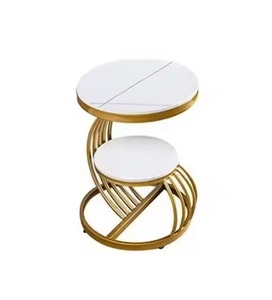 Traditional Metal Slashed 'O Shaped <b>Table</b> Designed for Living Room and Bedroom India by ELEGANT DESIGNS - Product Image 3