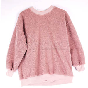 Sudaderas de lana transpirables Sherpa para mujer del fabricante, estilo informal de moda con logotipo frontal para invierno - Product Image 1