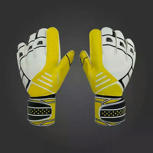 Guantes de Portero de Fútbol Profesionales Personalizados a Precio de Fábrica, Guantes de Entrenamiento de Cuero Antideslizantes con Protección para los Dedos - Product Image 4