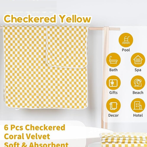 Juego de Toallas de Baño de Lujo de 6 Piezas de Algodón, Súper Absorbentes, de Secado Rápido, Bordadas Personalizadas para Uso en el Hogar o Spa - Product Image 5