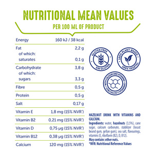 OraSi Bevande Vegetali Gusto Nocciola Incantevole per Distributori 1 litro 12 unità - Product Image 3
