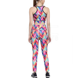 Athletic High Elastic Fitness Wear Conjunto de gimnasio de yoga sin costuras Medias ajustadas Conjuntos de Yoga de dos piezas para mujeres - Product Image 2