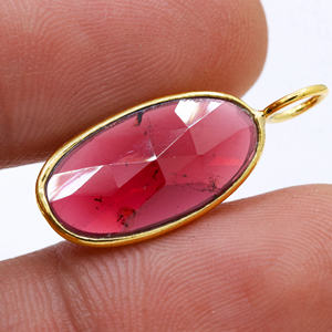 Colgante hecho a mano de Plata de Ley 925 al por mayor para mujer, turmalina Rosa Natural, corte ovalado, joyería de piedras preciosas curativas para regalos - Product Image 6