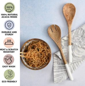 Ensemble de cuillères en bois naturel faites à la main de 5 pièces pratiques pour la cuisine et la vaisselle de restaurant de haute qualité du Vietnam grossistes - Product Image 4