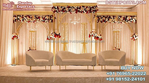 Marcos Metálicos Decorativos para la Noche de Maiya en Bodas Punjabi, Panel de Hojas Metálicas para Grandes Celebraciones de Boda, Marcos Metálicos para la Función Lohri Punjabi, Reino Unido - Product Image 4